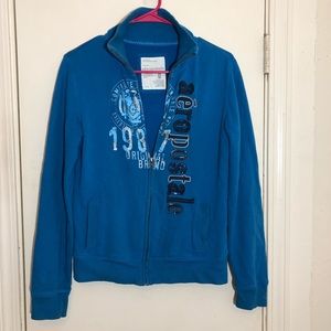 Aeropostale Blue Zipper Jacket Medium